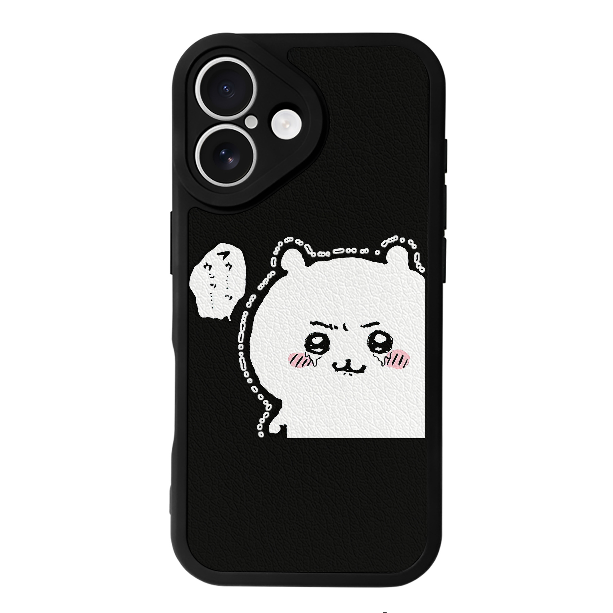（画像用） ちいかわ ちいかわ Chii-kawa chiikawa 【iPhone 16シリーズ対応】シリコンスマホケース（レザー調） 材質：シリコン